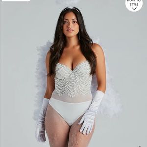 White sequin bodyquit